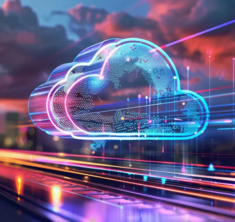 Nuage numérique avec effets lumineux