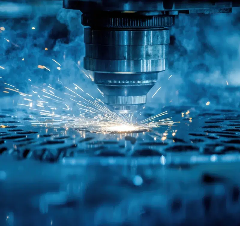 Machine de découpe laser avec étincelles